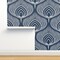 Bird Peacock Abstract Feathers Animal Print Exotic Line Art Custom Removable Wallpaper by Spoonflower Peel & Stick Wallpaper 2FT Wide